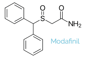 The chemical structure of the eugeroic modafinil