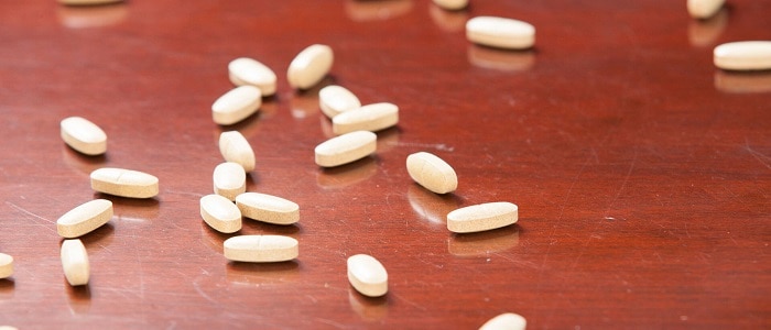 Adrafinil pills spilled on a table